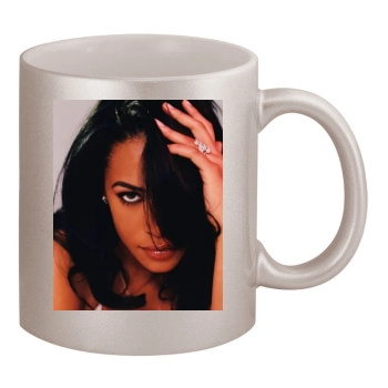 Aaliyah 11oz Metallic Silver Mug