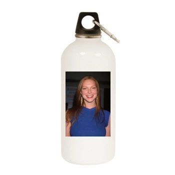 Laura Prepon White Water Bottle With Carabiner