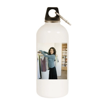 Lisa Edelstein White Water Bottle With Carabiner