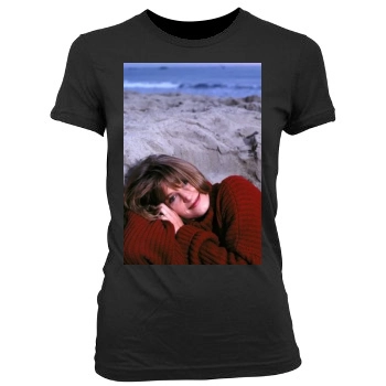 Bridget Fonda Women's Junior Cut Crewneck T-Shirt