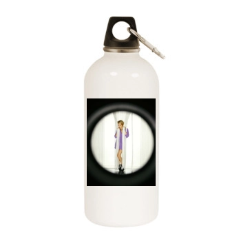 Becki Newton White Water Bottle With Carabiner