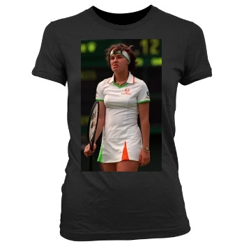 Martina Hingis Women's Junior Cut Crewneck T-Shirt