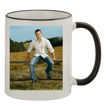 Matt Damon 11oz Colored Rim & Handle Mug