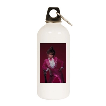 Charo White Water Bottle With Carabiner