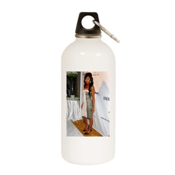 Meagan Good White Water Bottle With Carabiner