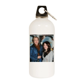Meryl Streep White Water Bottle With Carabiner