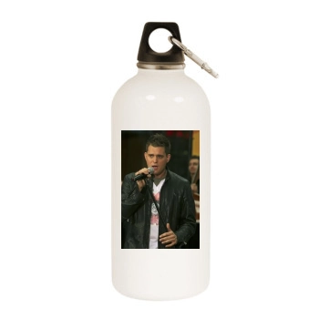 Michael Buble White Water Bottle With Carabiner