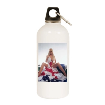 Michelle Marsh White Water Bottle With Carabiner