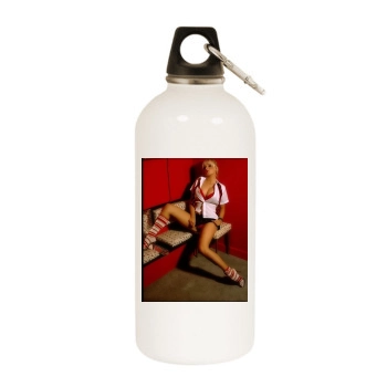Michelle Marsh White Water Bottle With Carabiner