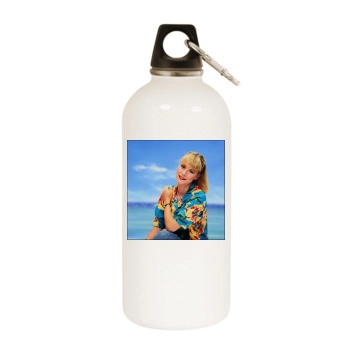 Dorothee White Water Bottle With Carabiner