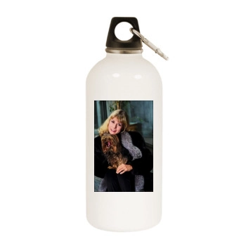 Dorothee White Water Bottle With Carabiner