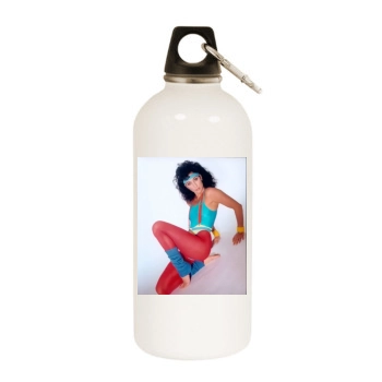 Cher White Water Bottle With Carabiner
