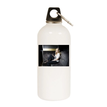 Lissie White Water Bottle With Carabiner