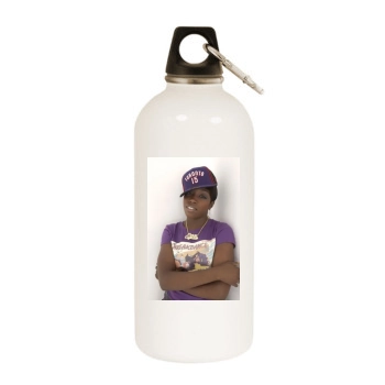 Estelle White Water Bottle With Carabiner