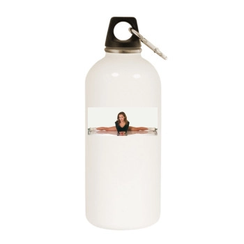 Sasha Cohen White Water Bottle With Carabiner