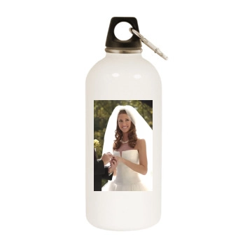 Shannon Elizabeth White Water Bottle With Carabiner
