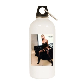 Sharon Case White Water Bottle With Carabiner