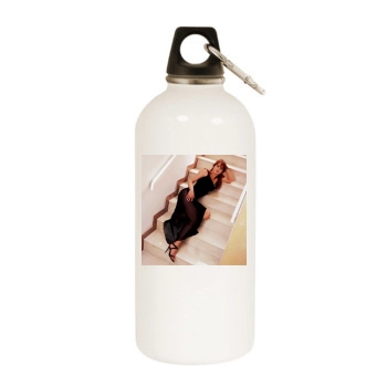 Gabriela Spanic White Water Bottle With Carabiner