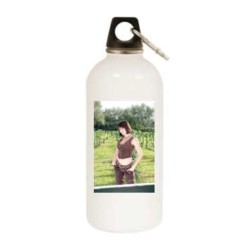 Gabriela Spanic White Water Bottle With Carabiner
