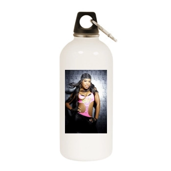 Girlicious White Water Bottle With Carabiner