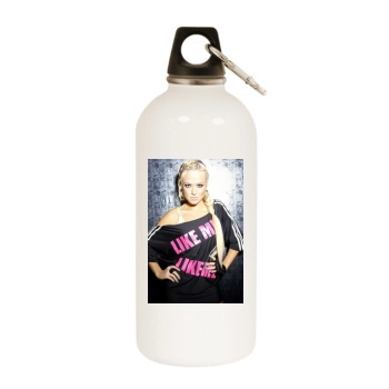 Girlicious White Water Bottle With Carabiner