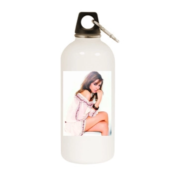 Hadise White Water Bottle With Carabiner
