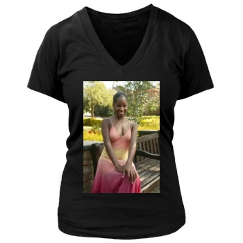 Jamelia Women's Deep V-Neck TShirt