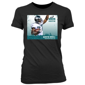 Philadelphia Eagles Women's Junior Cut Crewneck T-Shirt