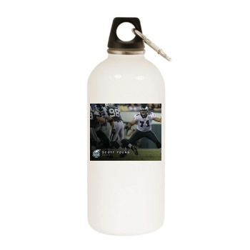 Philadelphia Eagles White Water Bottle With Carabiner