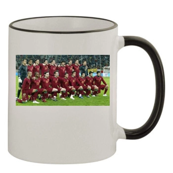 Portugal National football team 11oz Colored Rim & Handle Mug