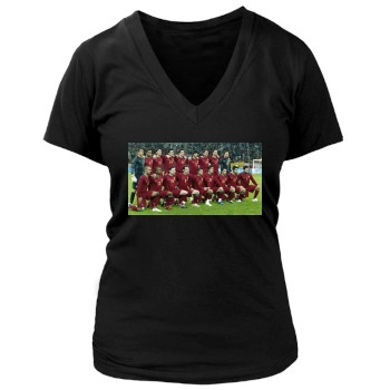 Portugal National football team Women's Deep V-Neck TShirt