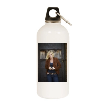 Kelli Giddish White Water Bottle With Carabiner
