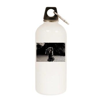Kerli White Water Bottle With Carabiner