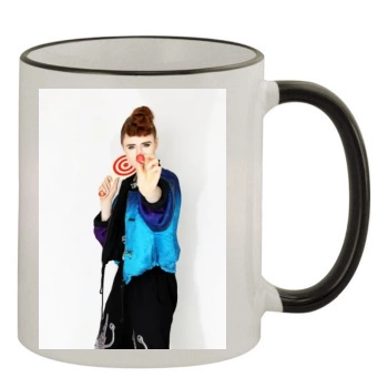 Kiesza 11oz Colored Rim & Handle Mug