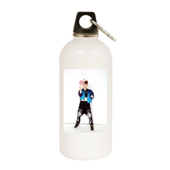 Kiesza White Water Bottle With Carabiner