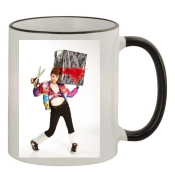 Kiesza 11oz Colored Rim & Handle Mug