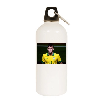 Neymar White Water Bottle With Carabiner