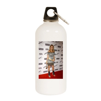 Bonnie-Jill Laflin White Water Bottle With Carabiner