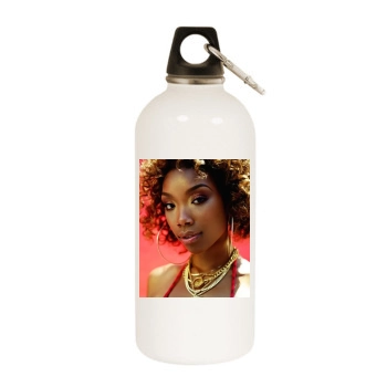 Brandy Norwood White Water Bottle With Carabiner