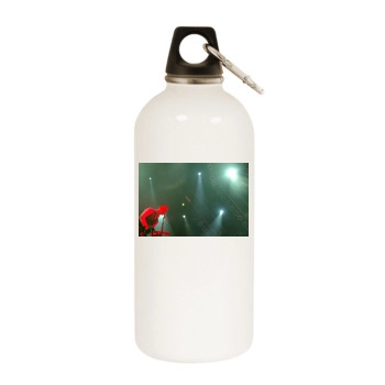 Brian Molko White Water Bottle With Carabiner