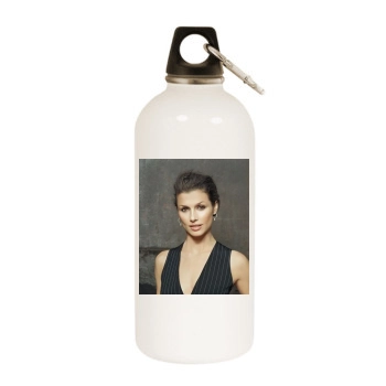 Bridget Moynahan White Water Bottle With Carabiner