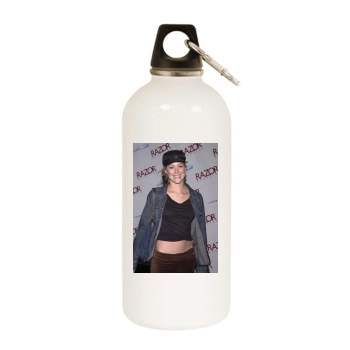 Brittany Daniel White Water Bottle With Carabiner
