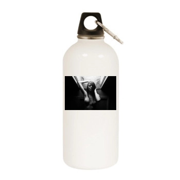 Giorgia White Water Bottle With Carabiner