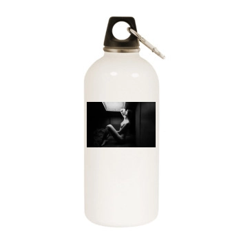 Giorgia White Water Bottle With Carabiner