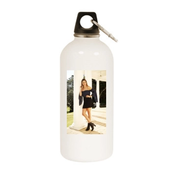Samantha Harris White Water Bottle With Carabiner