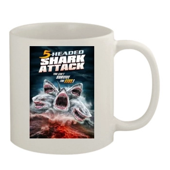 5-Headed Shark Attack (2017) 11oz White Mug
