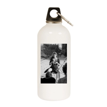 Nine White Water Bottle With Carabiner