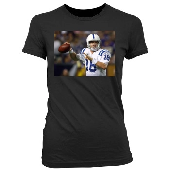 Peyton Manning Women's Junior Cut Crewneck T-Shirt