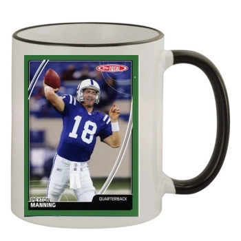 Peyton Manning 11oz Colored Rim & Handle Mug