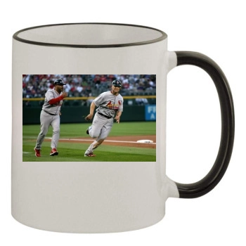 Baseball 11oz Colored Rim & Handle Mug